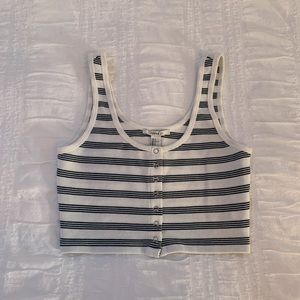 White and black striped tank top